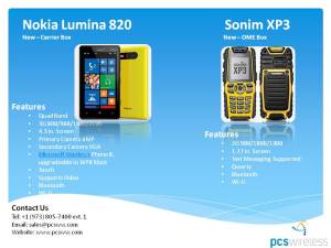 wholesale cell phones Nokia Lumia, Sonim XP3