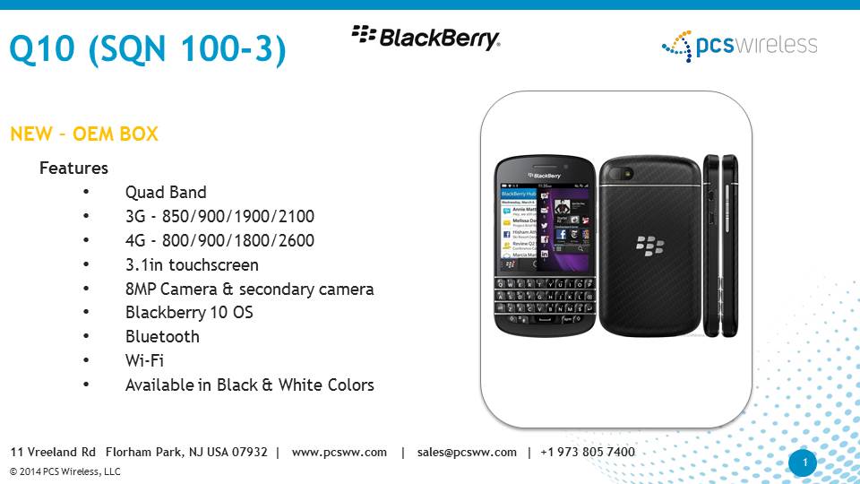 distributor of Blackberry q10 cell phones in US