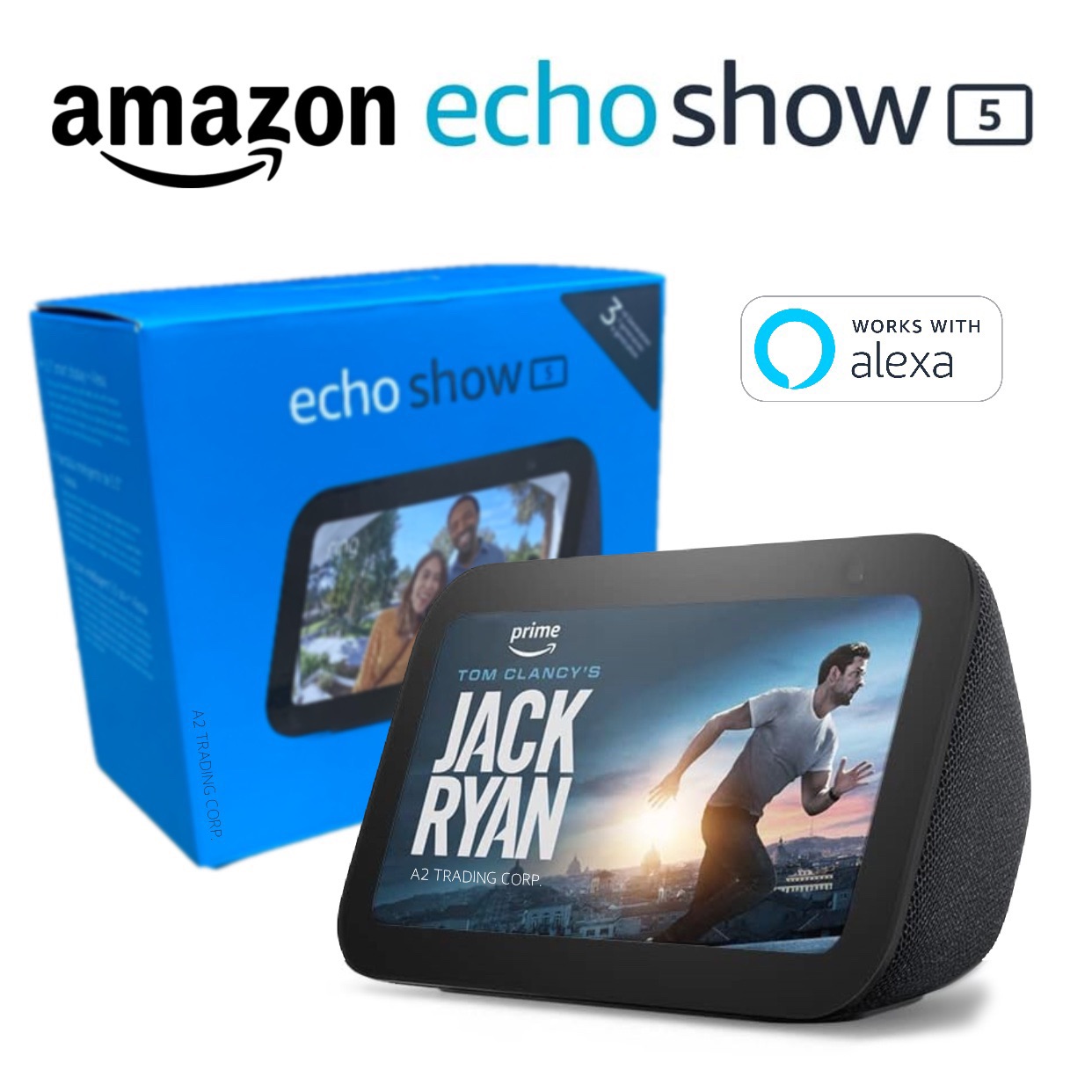 Amazon Echo Show 5 3rd Gen Charcoal Cellular Stockpile