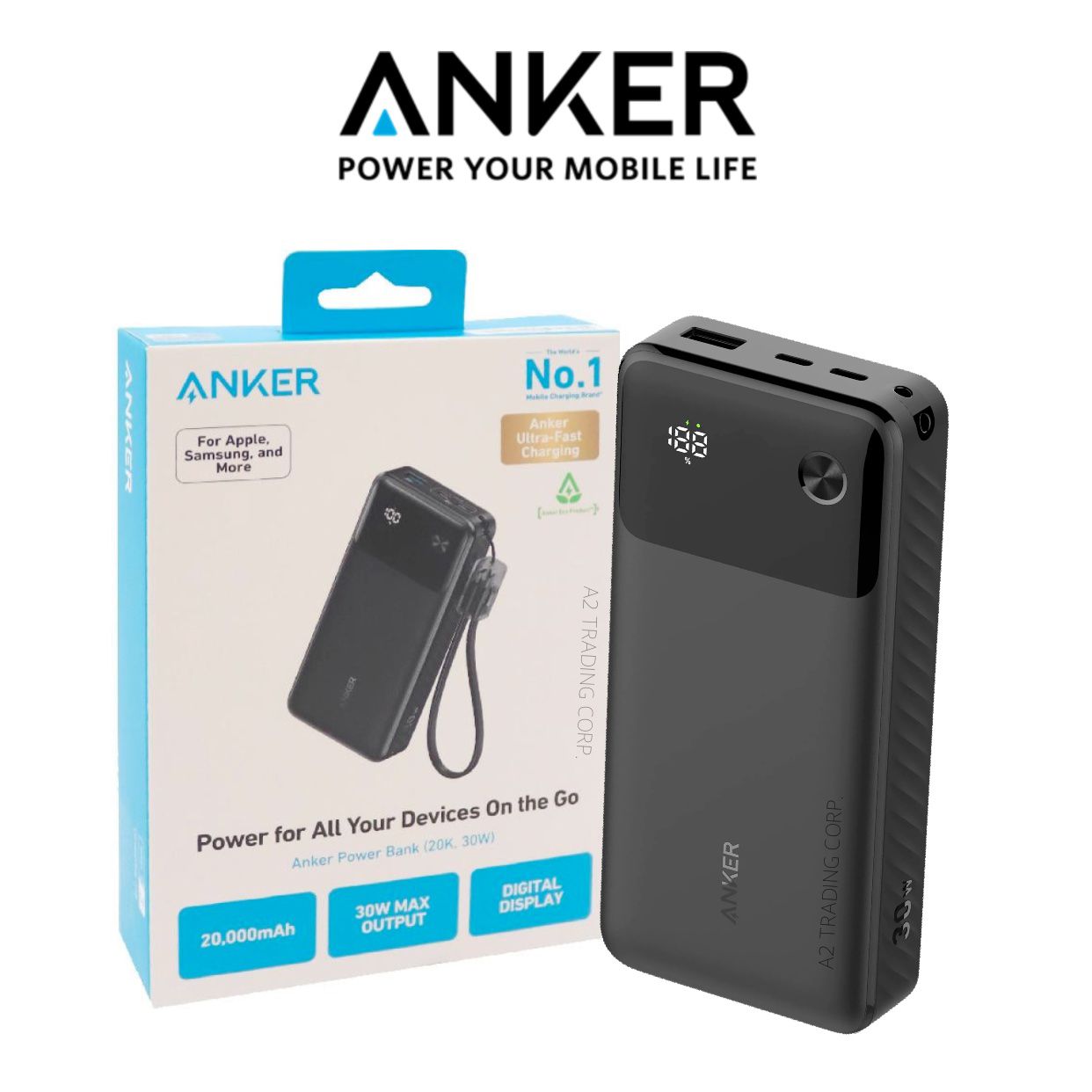 wholesale Anker Power Bank 20000mAh with 3-Port 30W Max PD Fast Charge