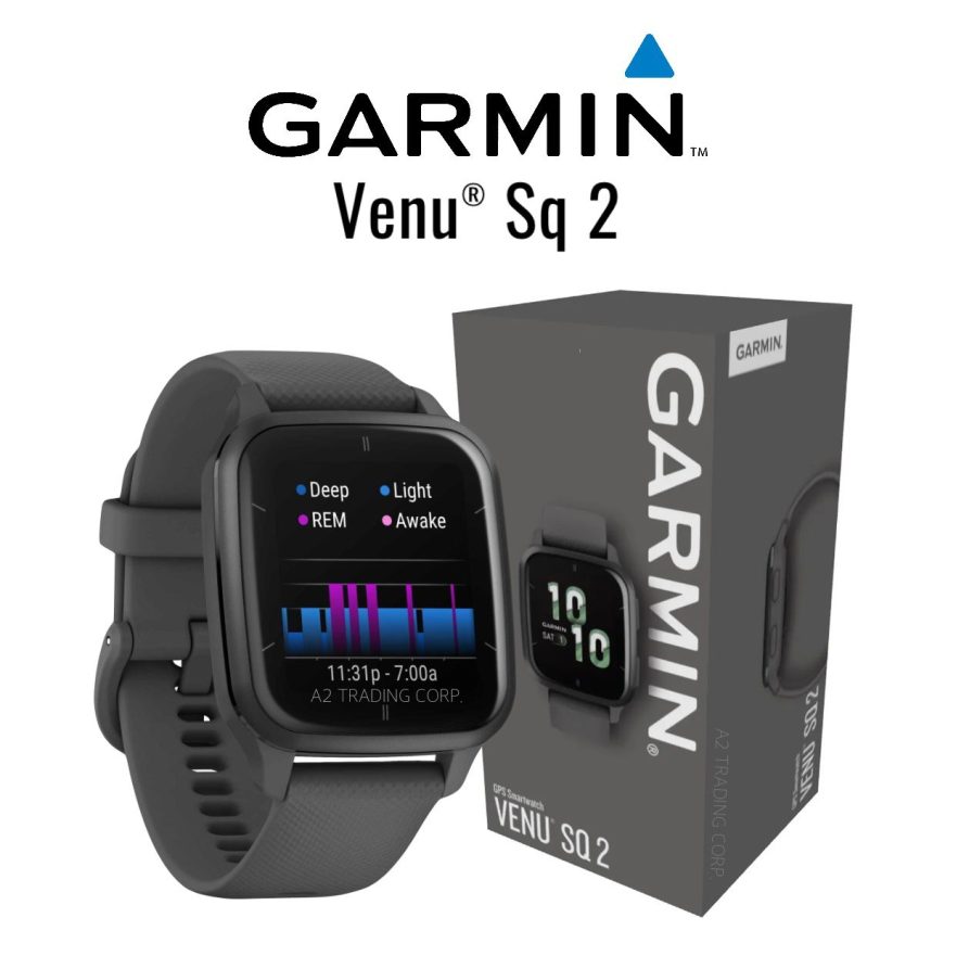 wholesale Garmin Venu SQ 2 - Slate Aluminum Bezel With Shadow Gray Case and Silicone Band