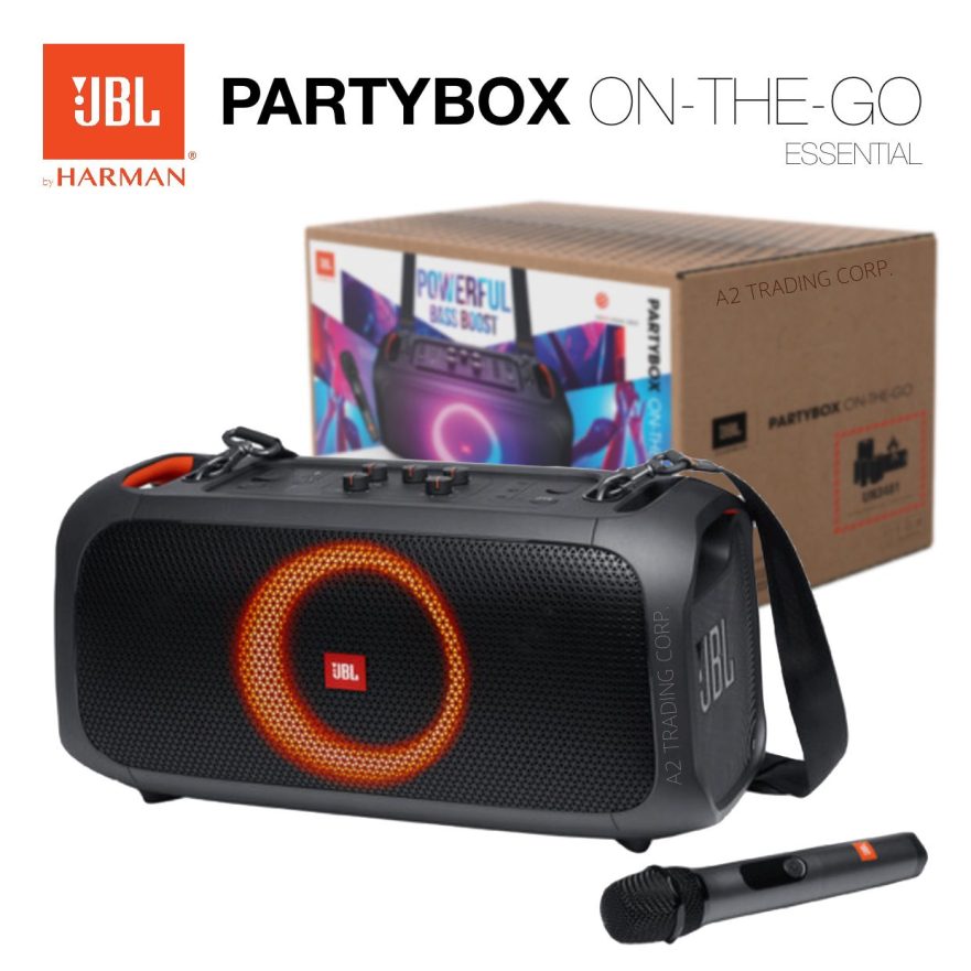 wholesale JBL PartyBox On-The-Go Essential Portable Bluetooth Speaker - Black