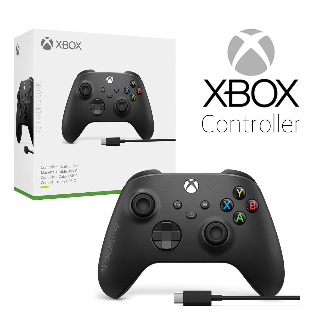 wholesale Xbox Wireless Controller + USB-C Cable – Carbon Black
