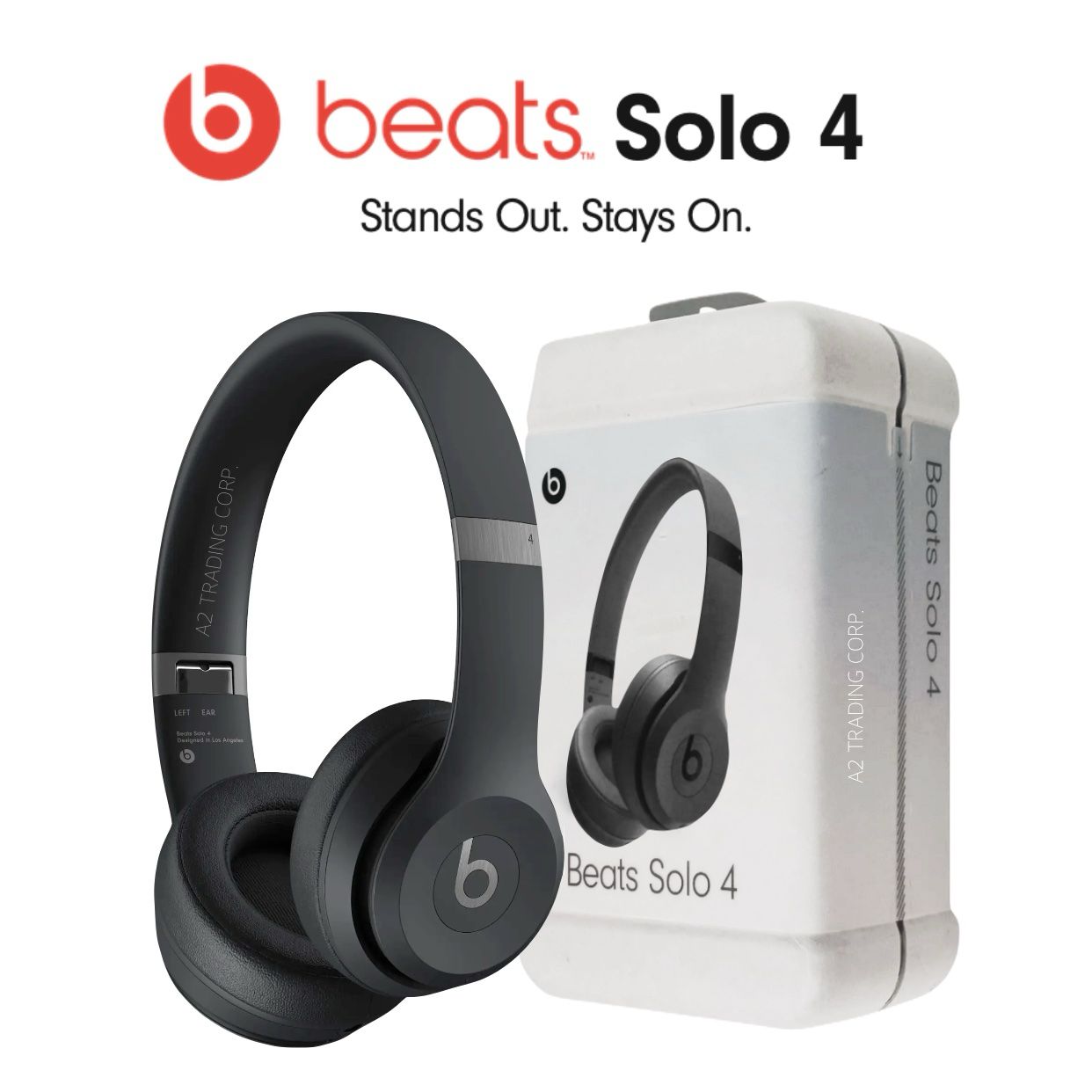 wholesale Beats Solo 4 - True Wireless On-Ear Headphones - Matte Black