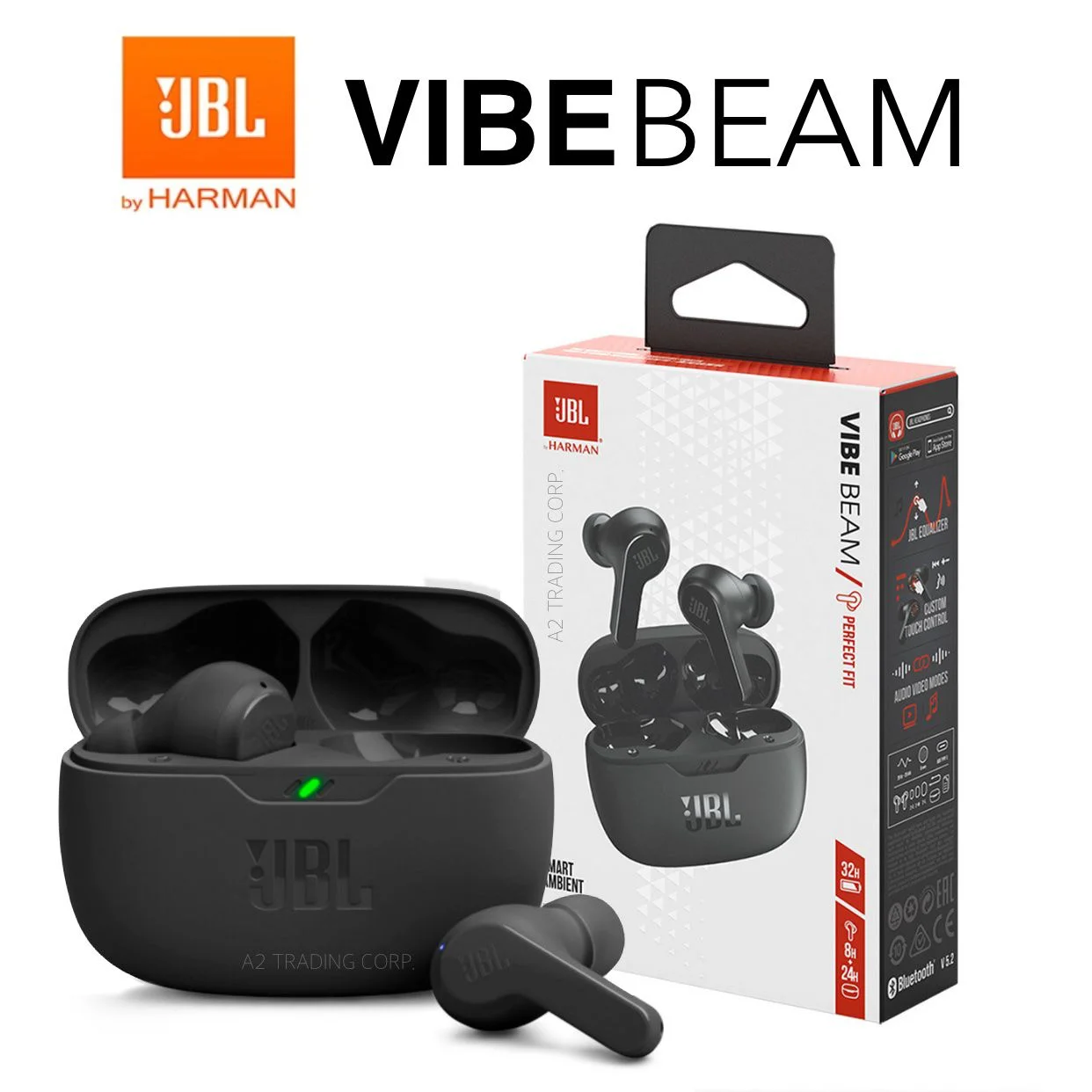 wholesale JBL Vibe Beam True Wireless In-Ear Headphones – Black