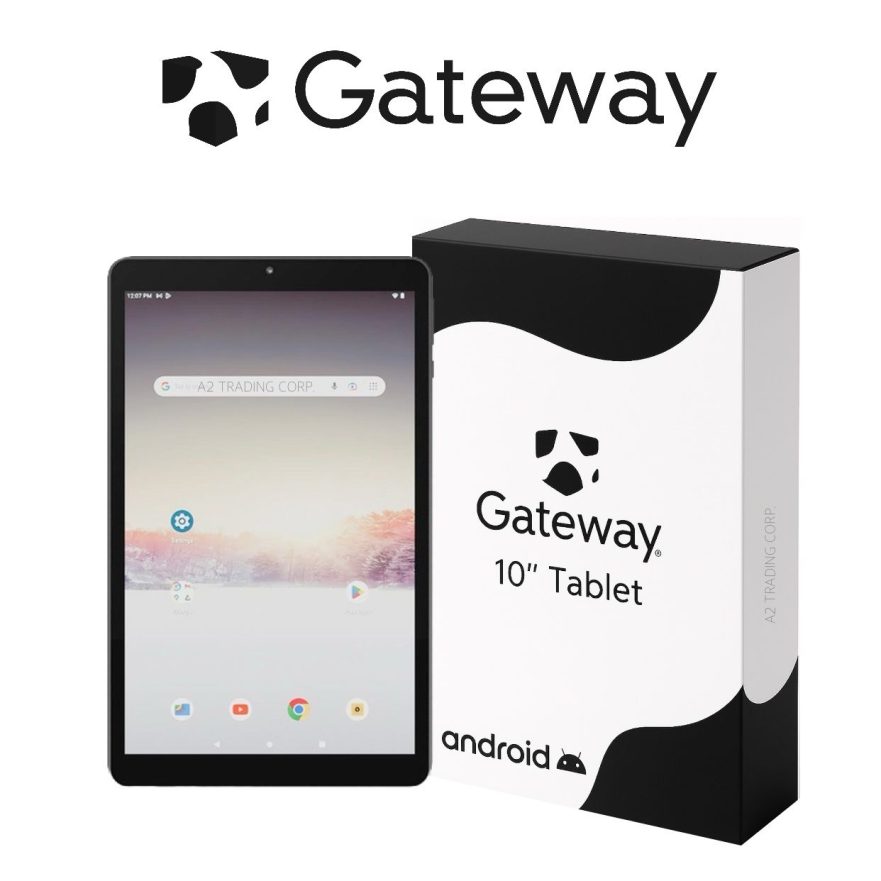 wholesale Gateway 10.1" IPS HD Tablet, Mediatek MT8168 Quad Core Processor 2.0GHz, 2GB RAM, 64GB Storage, Dual Cameras (2.0 MP Front / 5.0 MP Rear), Android 13 Tiramisu Edition - Black