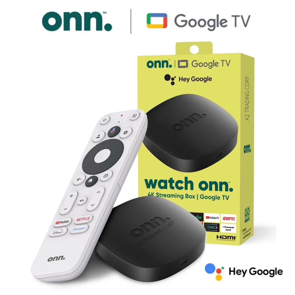 wholesale Onn. 4K Streaming TV Box (2nd Gen, 2023 Release) with Google TV and Voice Remote Control