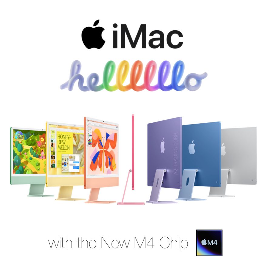 wholesale Apple iMac 24" All-in-One, M4 chip (8-Core CPU / 10-Core GPU), 16GB RAM, 256GB SSD