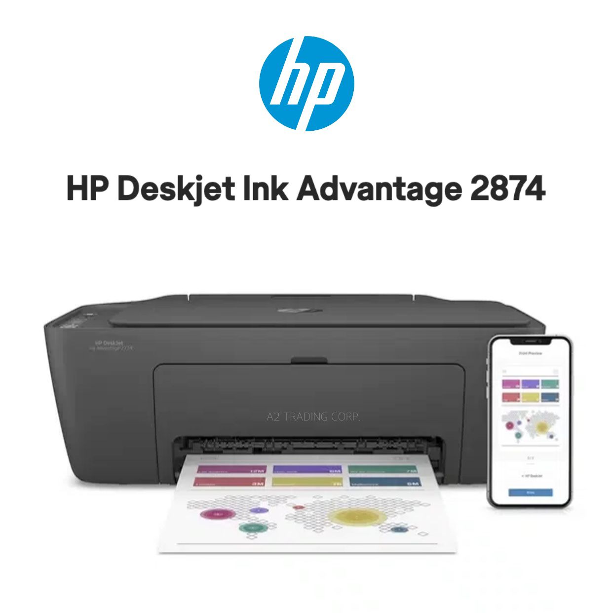 wholesale HP DeskJet Ink Advantage 2874 Color All-in-One Printer – Black