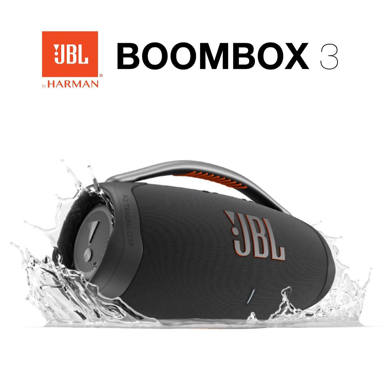 JBL Boombox 3 Waterproof Portable Bluetooth Speaker Black Cellular