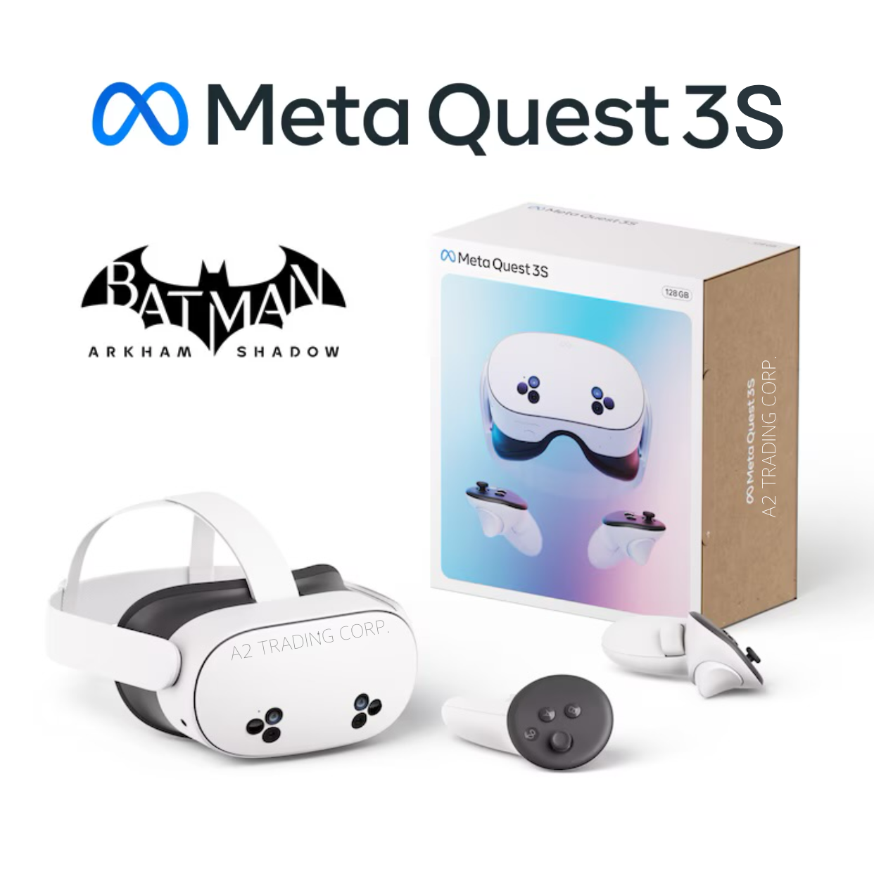 Meta Quest 3S 128GB All-In-One Headset with Arkham Shadow and a 3-Month ...