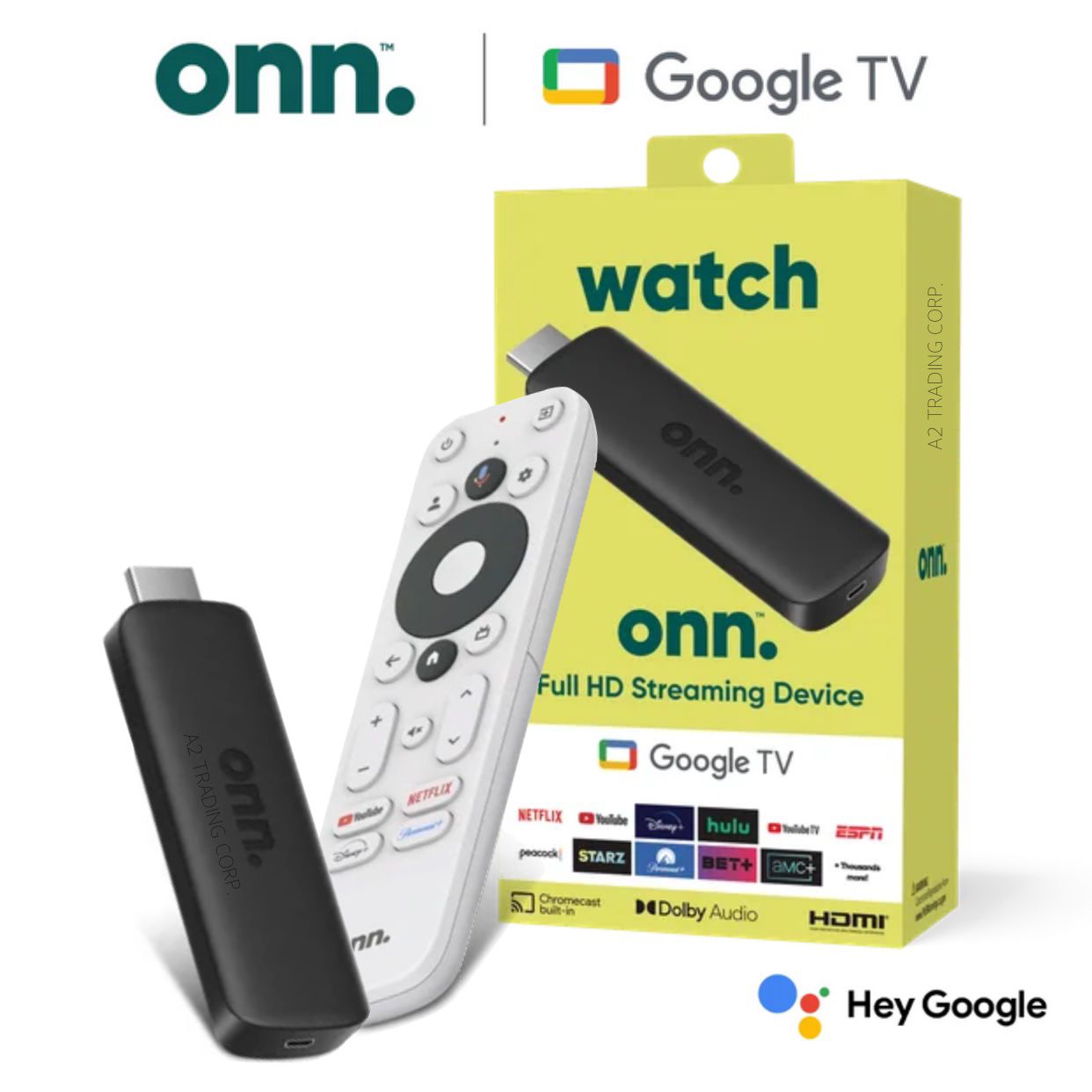 wholesale Onn. Full HD Streaming Device with Google TV