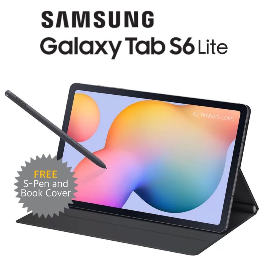 wholesale Samsung Galaxy Tab S6 Lite 10.4" (SM-P620) 64GB WiFi with S Pen and Smart Book Cover - Oxford Gray
