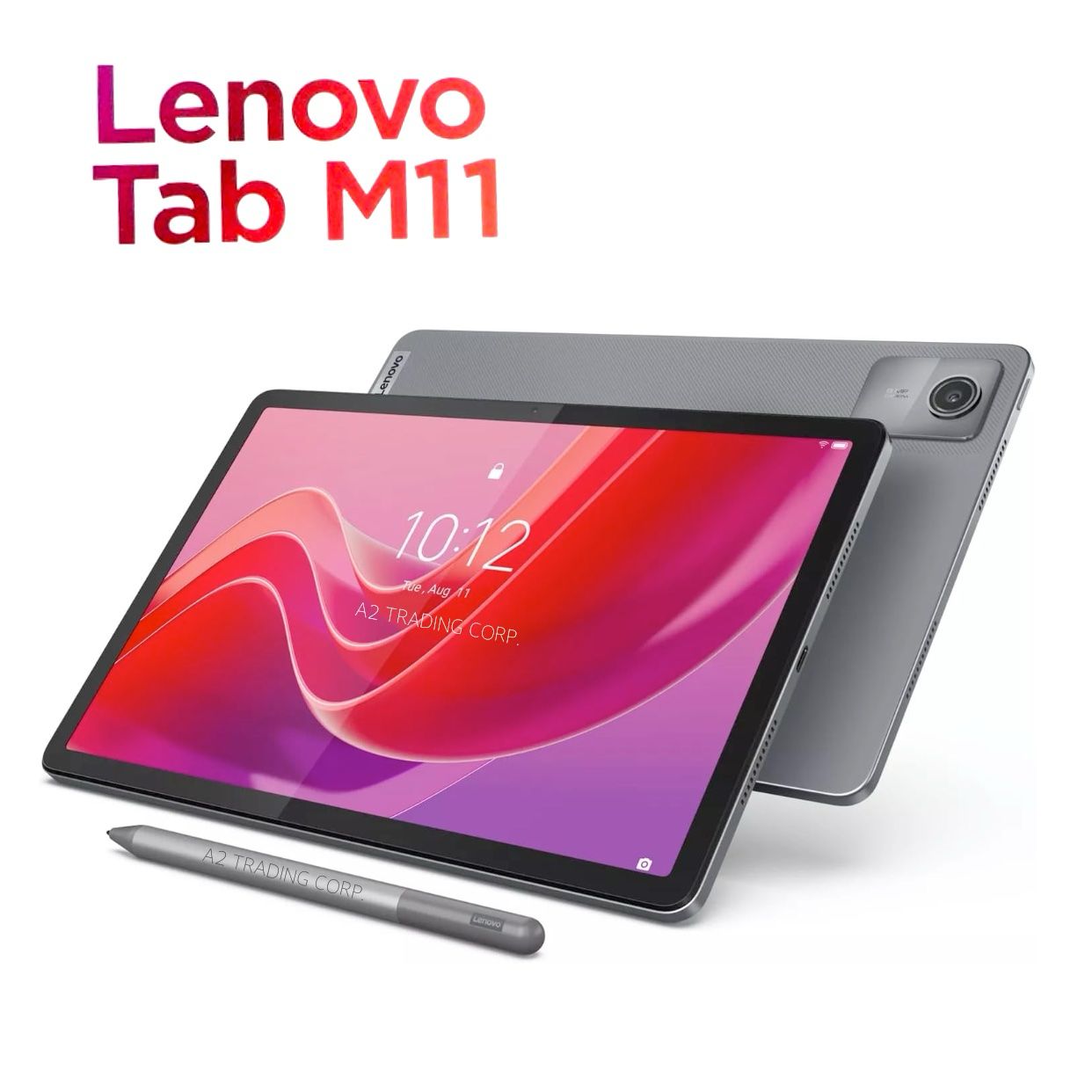 wholesale Lenovo Tab M11 - 11” (1920 x 1200) Multi-Touch Tablet, 4GB RAM, 128GB Storage, Dual Cameras (8MP Font & Rear), 7040mAh Battery, WiFi, Android 13 - with Pen - Luna Grey